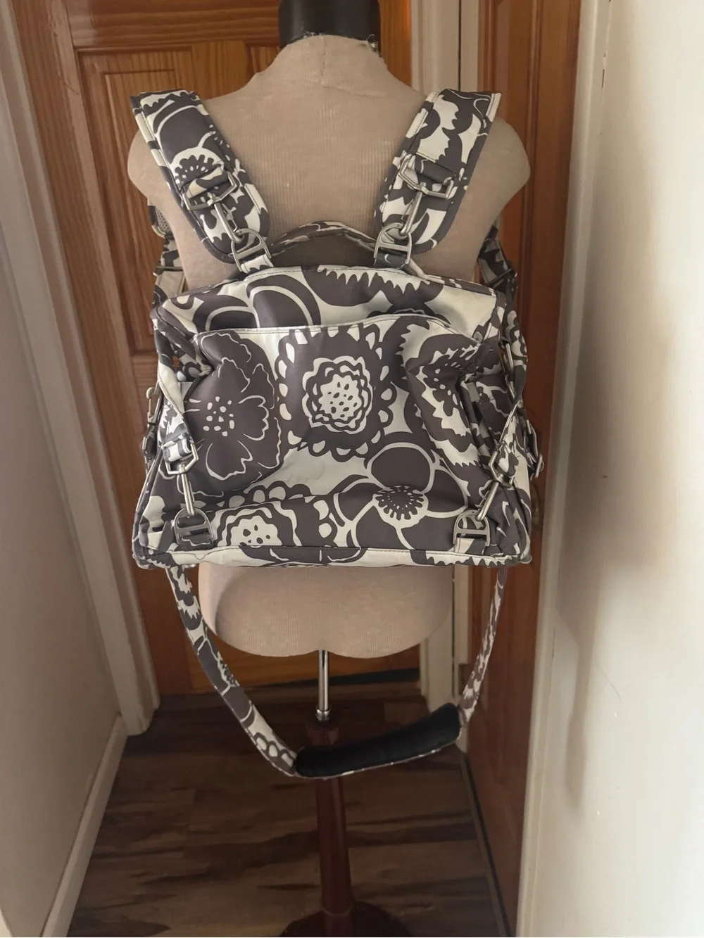Ju-Ju-Be Floral Shoulder and Backpack Diaper Bag